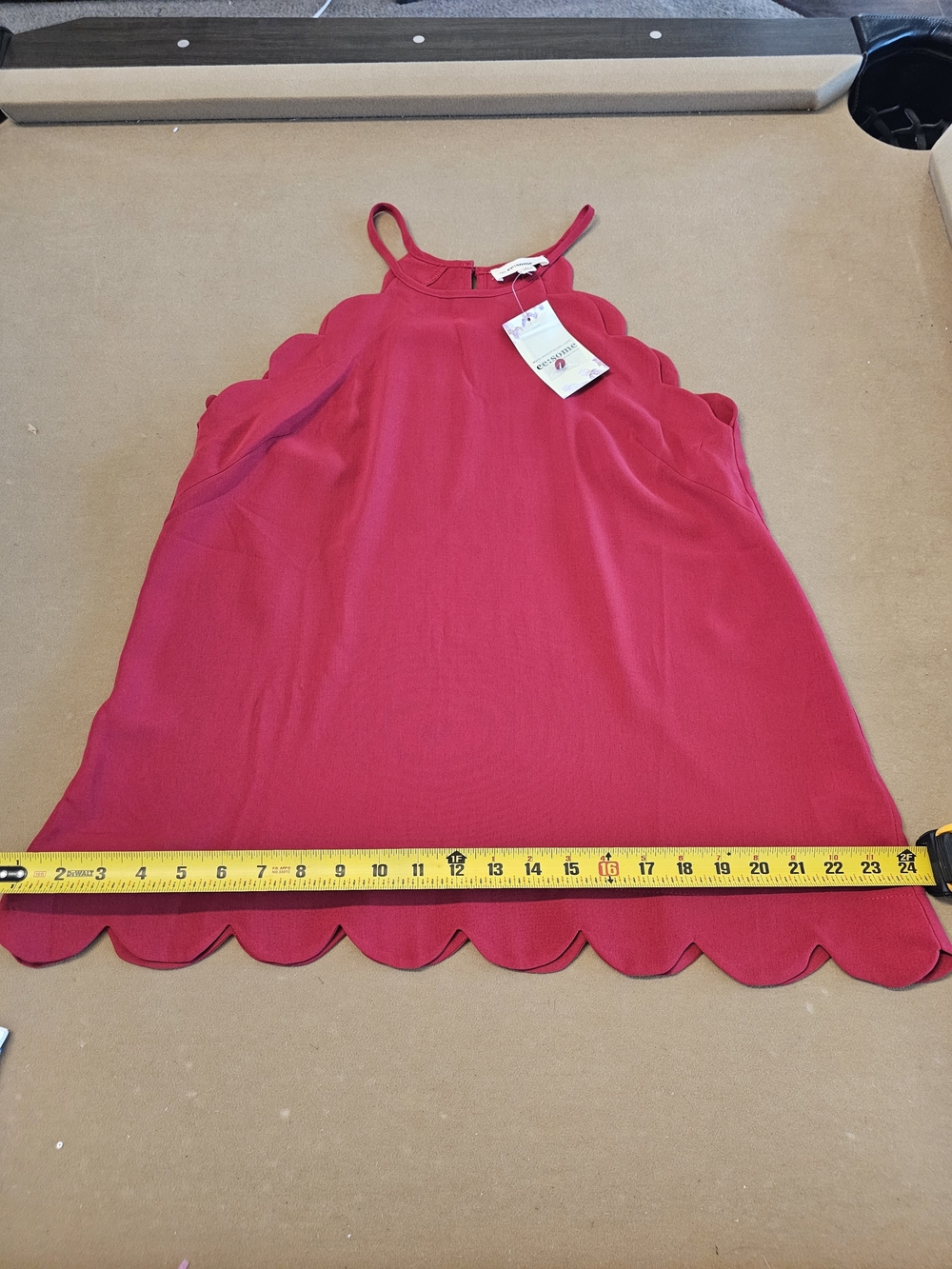 eesome Raspberry Scallop-Edge A-Line Tank - Picture 4 of 4